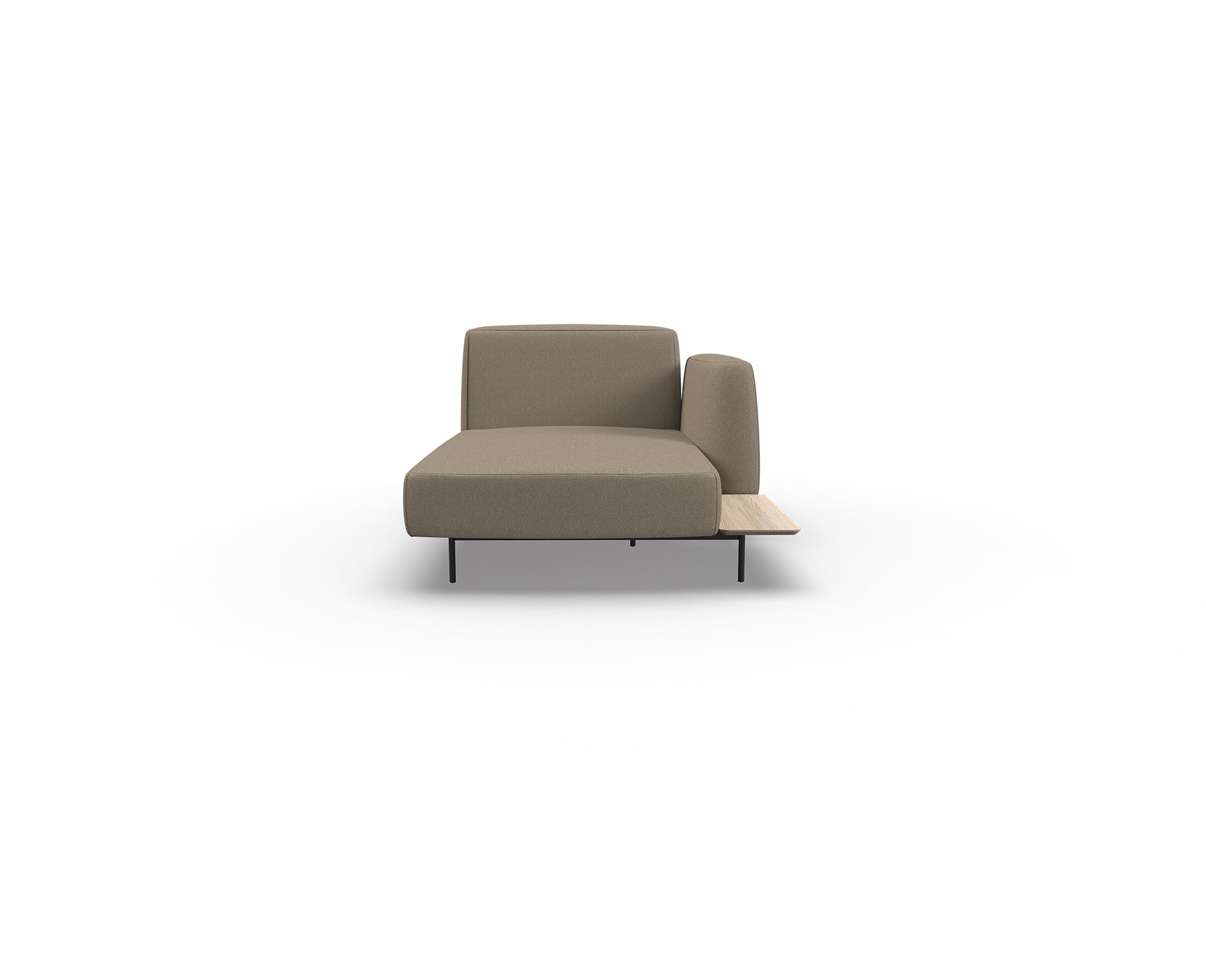 Noon Sofa Right Chaise with Shelf